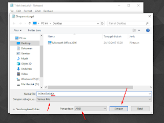 Cara Menyimpan Format Javascript di Komputer