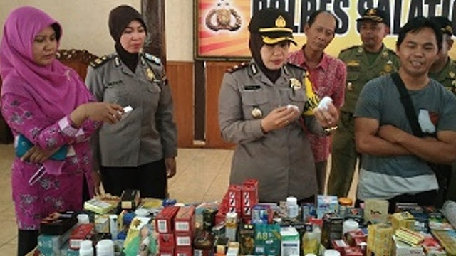 Polres Salatiga Amankan Ratusan Jenis Obat Kuat Ilegal