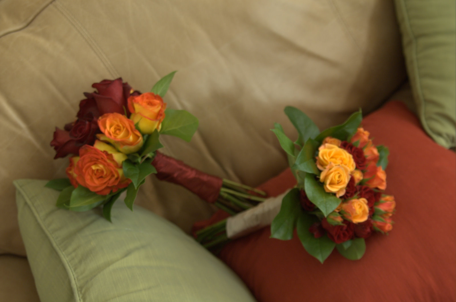 fall wedding centerpieces on a