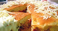 Torta cremosa de carne assada