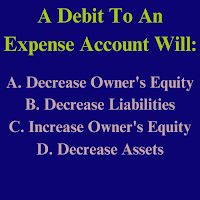 A Debit To An Expense Account Will