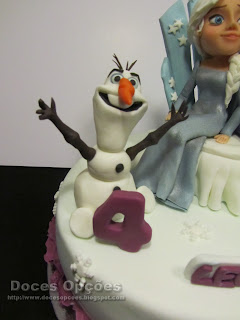 bolo olaf frozen boneco neve bragança