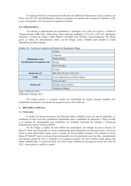 PPA – PLANO PLURIANUAL – 2020 – 2023 – V. I - REGIÃO DE INTEGRAÇÃO XINGU