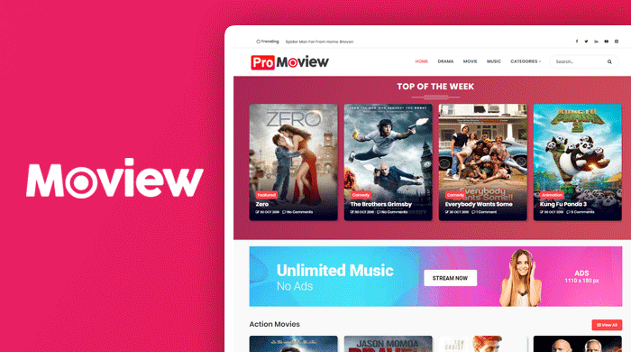 Moview Blogger Template