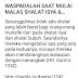 WASPADALAH SAAT MULAI MALAS SHALAT ISYA DAN SUBUH