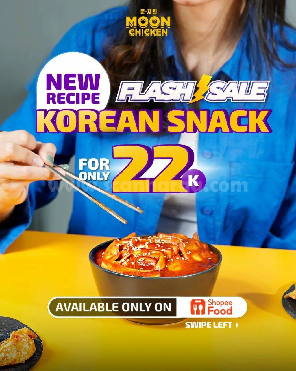 MOON CHICKEN Promo FLASH SALE SHOPEEFOOD Korean Snack cuma 22K*
