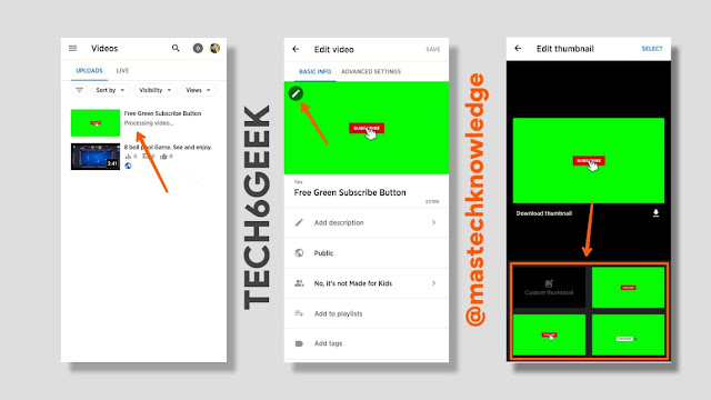 set Youtube thumbnail on Smartphone