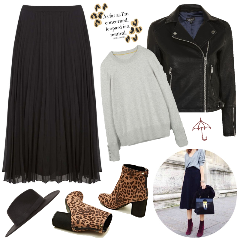 Three ways to wear - the pleated midi skirt | Autumnal layers
