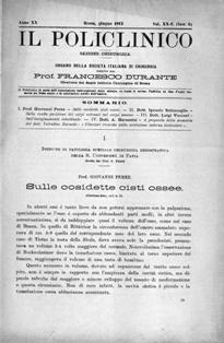 Il Policlinico. Sezione chirurgica - Vol.XX (1913) | Accademia di Medicina Torino 306 | ISBN N.A. | Italiano | PDF HQ | 102 pagine | 27,7 MB | CBR 96 dpi | 102 pagine | 31,4 MB
Collana contenente tantissimi libri di medicina e riviste specialistiche sempre di ambito medico/chirurgico datate fine 1800 e inizio 1900.