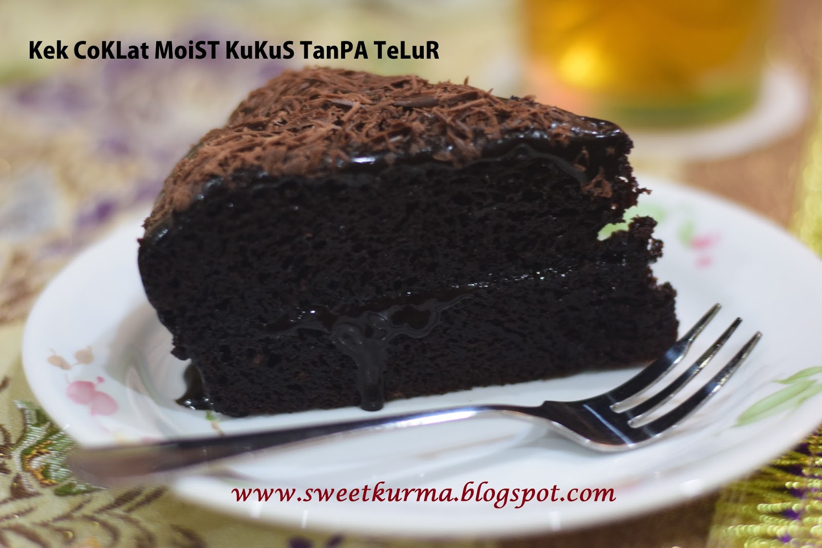 SWEETKURMA SK: Kek Coklat Moist Kukus Tanpa Telur