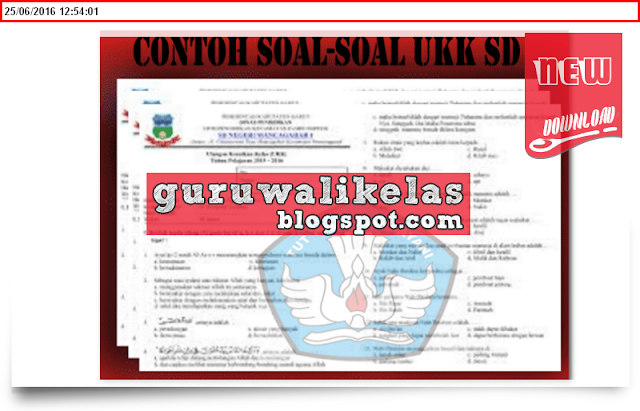 Download Aplikasi Contoh Soal UKK Kelas 1 SD Plus Aplikasi Cetak Raport New 2016/2017