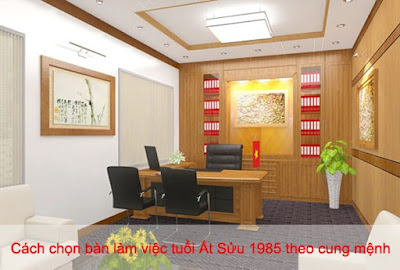 Hình dáng và màu sắc bàn làm việc tuổi Ất Sửu 1985