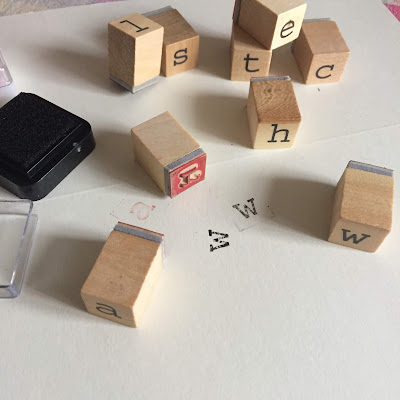 Printing with simple wooden blocks ©bighomebird