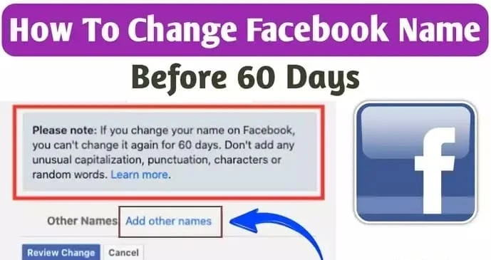 How To Change Facebook Profile Name Before 60 Days 2023