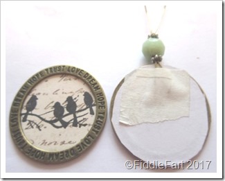 Tiny Framed Bird Tag Decoration q