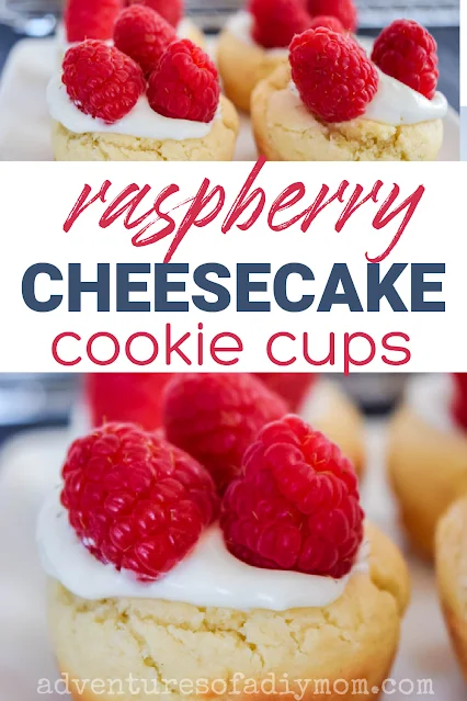 raspberry cheesecake cookie cups