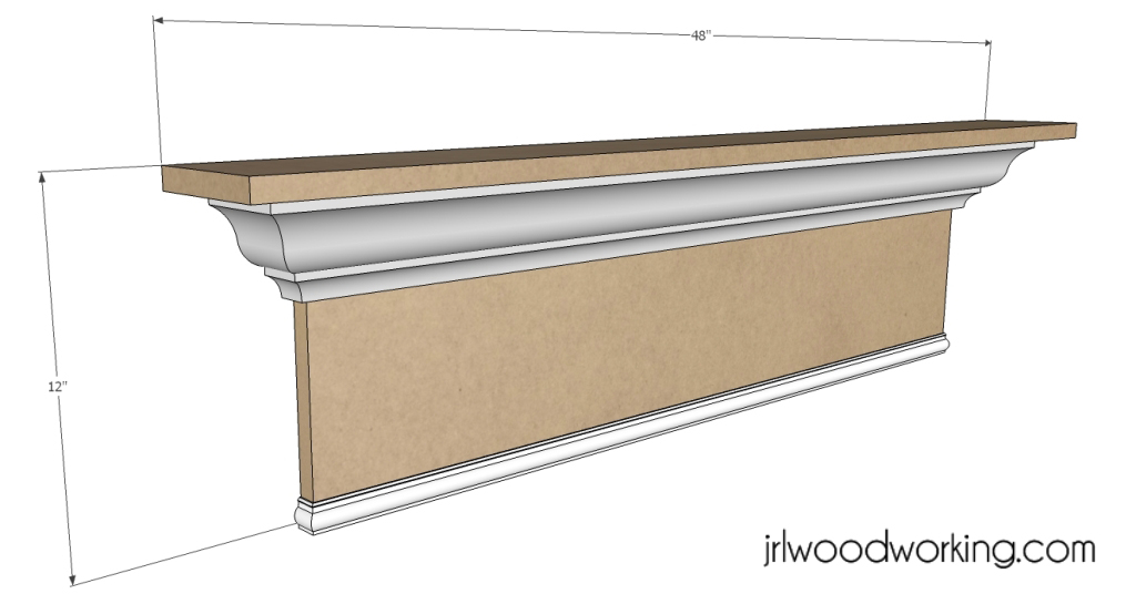 And Woodworking Tips Furniture Plans 4 Foot Classy Crown Wall Shelf