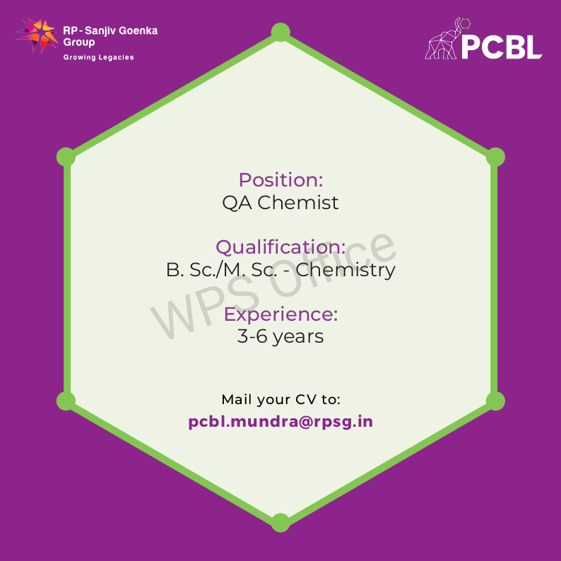 Job Available's for PCBL Job Vacancy for Diploma Chemical Engineer/ Mechanical/ BSc/ MSc Chemistry/ BE/ B Tech Mechanical/ Instrumentation Engineer