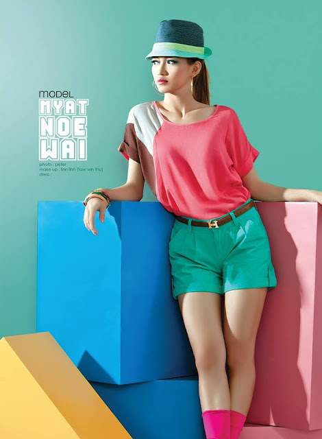 myat noe wai with modern fashion