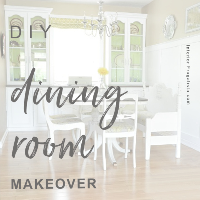 A DIY dining room makeover transformation with white paint.