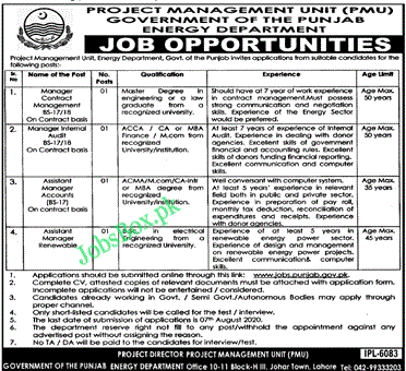 energy-department-govt-of-punjab-lahore-jobs-july-2020-apply-online