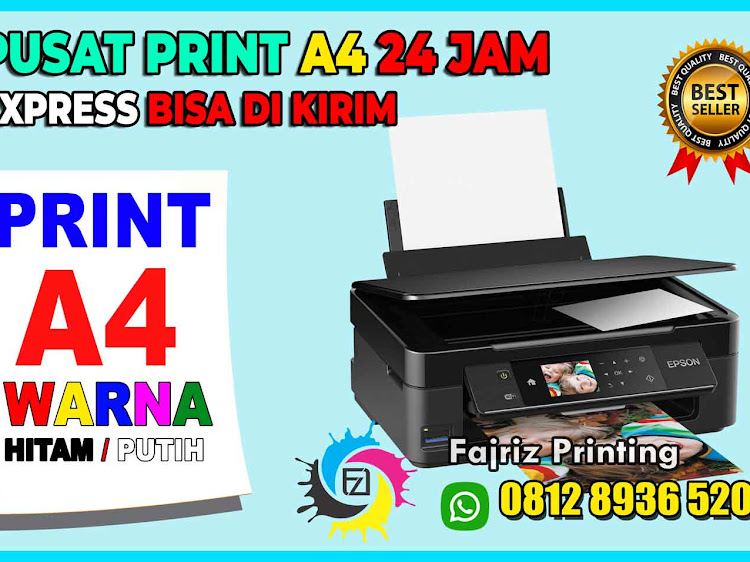 Tempat Print A4 Warna dan Hitam Putih 24 jam Jakarta Bisa Di kirim