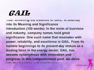 meaning of the name "GAIL"