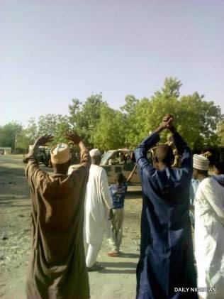 Photos Of Dapchi Youths Shaking Hands With Boko Haram Terrorists After Return Of Schoolgirls