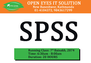 SPSS Training in Kathmandu Nepal || Open Eyes IT Solution 