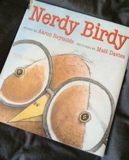 http://www.amazon.com/Nerdy-Birdy-Aaron-Reynolds/dp/1626721270/ref=sr_1_1?ie=UTF8&qid=1461187091&sr=8-1&keywords=nerdy+birdy