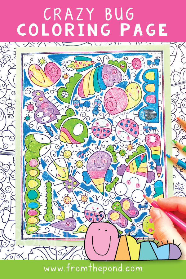 Free Coloring Page For Kids Bugs