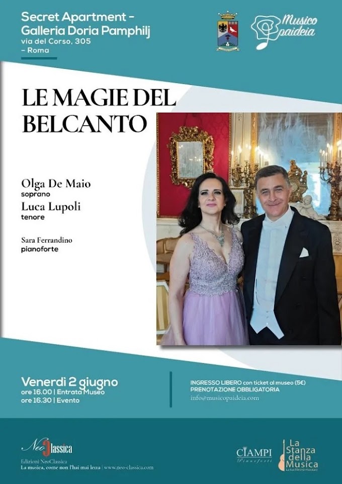 A Roma venerdì 2 giugno 'Magie del Belcanto' al Palazzo Doria Pamphilj