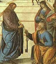 «Entrega de las llaves a San Pedro», Perugino (1481-82). Capilla Sixtina. Vaticano