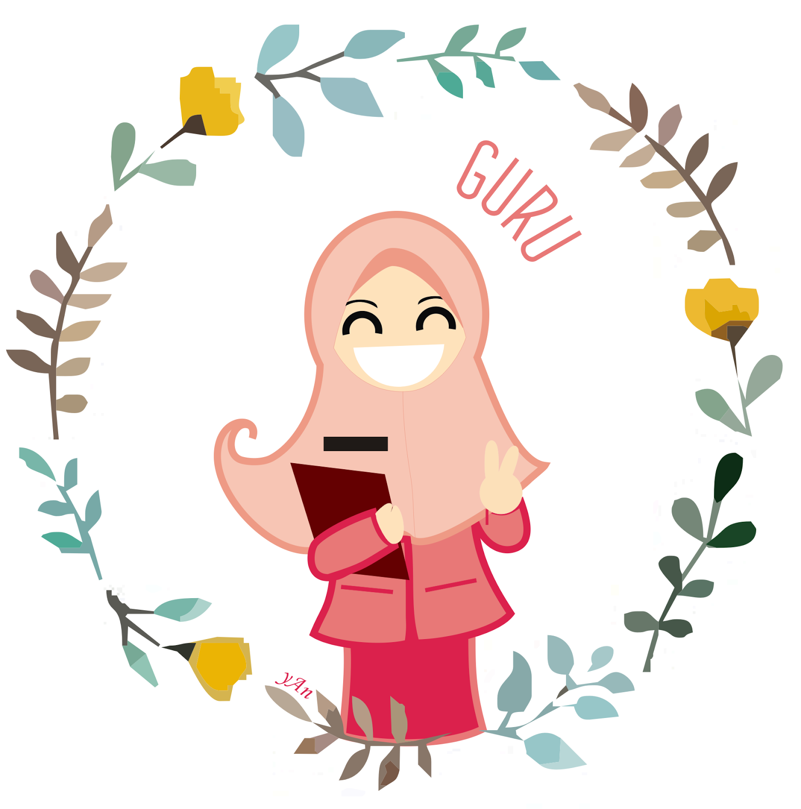  Gambar  Kartun  Muslimah Guru  Top Gambar 