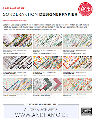 Flyer Stampin Up Sonderaktion Designerpapier 15 %