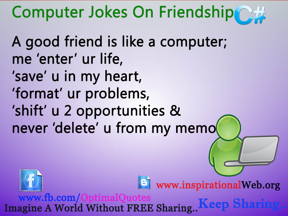 Computer Jokes On Friendship | Free SMS Collection Online