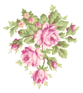 pink rose digital clipart floral artwork download shabby chic