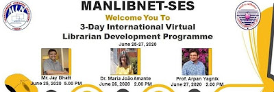 3 Day International Virtual Librarian Development Programmne   June 25 to 27 202-0