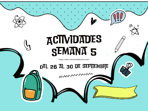 Semana 5: Actividades para todos los grados