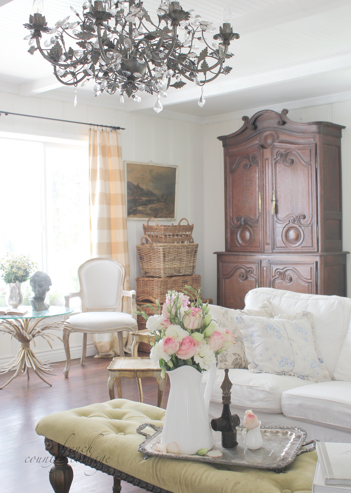 Summer Living Room - FRENCH COUNTRY COTTAGE
