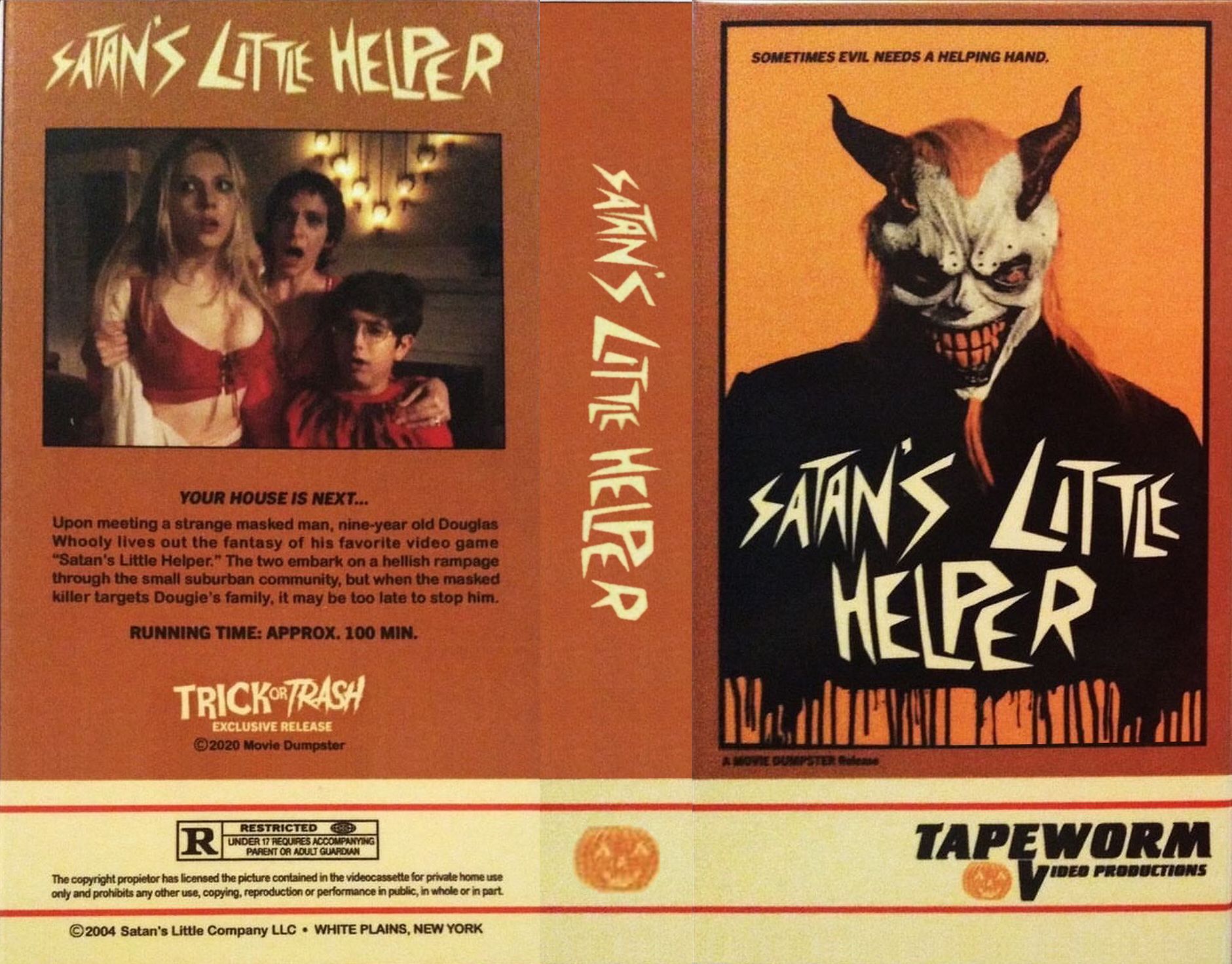 The Horrors of Halloween SATANS LITTLE HELPER (2004) VHS, DVD and Blu-ray Covers