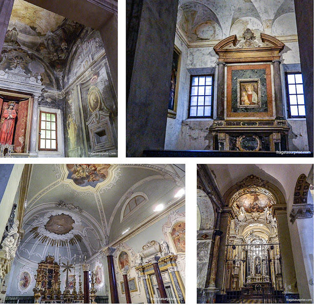 Capelas e sacristia da Basílica de Sant'Apollinare Nuovo, em Ravena, Itália