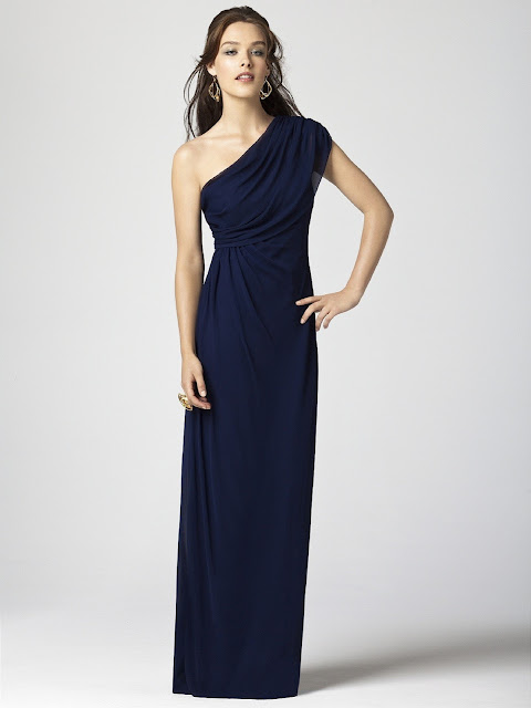 navy-blue-chiffon-bridesmaid-dress