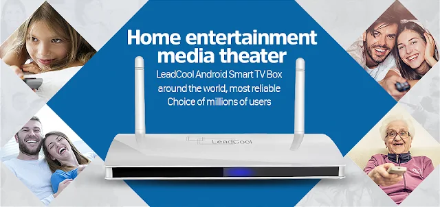 Full HD Leadcool Smart TV Box Android 9.0 Amlogic S905W Quad Core 2G 16G Media Player code QHDTV box Leadcool Set Top Box