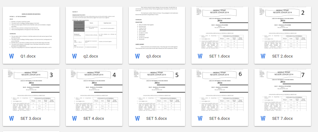 8 SET SOALAN LATIH TUBI  BAHASA INGGERIS KERTAS 2 