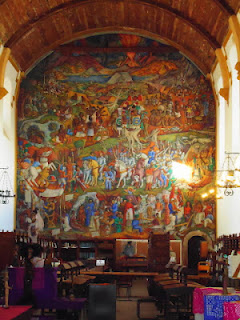 Mural de Juan O'Gorman en la Biblioteca Publica de Patzcuaro