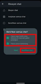 Menghapus Chat WhatsApp Sekaligus Hanya Isi Pesannya Saja