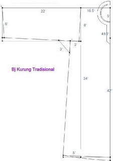 JOM JAHIT Baju  kurung  biasa riau pahang