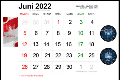 Kalender Online Lengkap Tanggal Merah dan Cuti Bersama Juni 2022