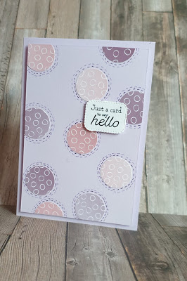 Circle punch pattern paper easy card